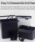 Easy to disassemble and clean, showing parts of Automatic Electric Portafilter Cleaner With Integrated Knock Box And Ground Collection Bin.