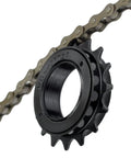 16T Freewheel For Single Speed Bikes One Half By One Eighth Inch Chain Compatible Threaded Type Replacement Part With 34.1mm Inner Diameter