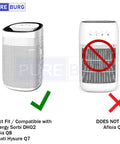 Comparison of dehumidifiers; left: compatible with Tenergy Sorbi, Afloia Q8, Honati Q7; right: not compatible with Afloia Q10.