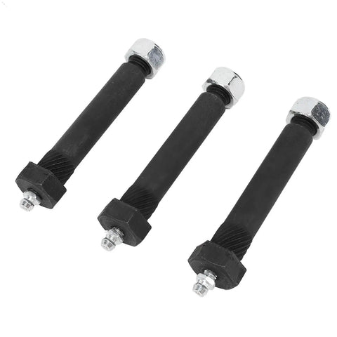 Heavy Duty Trailer Shackle Bolt Kit With Greasable Suspension Screws, 14-Piece 9/16 X 3 Inch M11 X 1.25 Set For Leaf Spring Hangers And 2000 To 7000 Lb Axles, black steel bolts with grease fittings