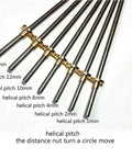 Durable T8 Lead Screw Kit For DIY 3D Printers With Copper Nut 1000mm Stainless Steel 8mm Diameter Pitch 1mm And 2mm Lead Options.
