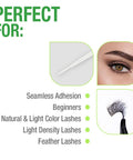 Image illustrating Brush On Clear Lash Glue Waterproof Strip Lash Adhesive With Vitamins A C And E Fast Drying Long Lasting