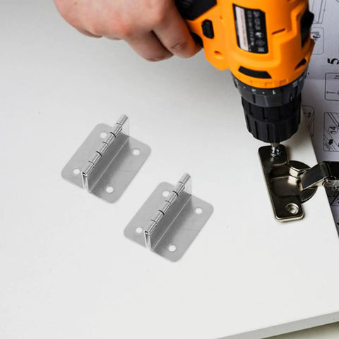 Installing stainless steel folding butt cabinet hinges with silent operation and adjustable functionality 4 pack 180 degree swing