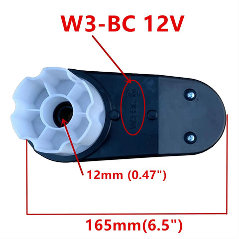 Two Pack 12V 390 High Speed Ride On Car Gearbox 20000RPM Replacement Drive Engine For Kids Electric Toys RS390 with size labels