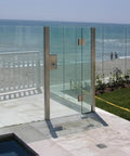 316 Stainless Brushed Glass-To-Glass Hinge, 180 Degree Self-Closing, Heavy-Duty Gate Hinge For Half-Inch Tempered Glass, Interior Or Exterior Use, Tension Adjustable With A Screwdriver, glass gate by pool