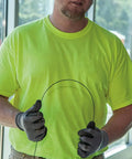 Technician using No Nonsense Heavy Duty Steel Fish Tape Wire Pulling Kit With 50 Foot Tape 500 Foot Pull Line And All Purpose Lubricant