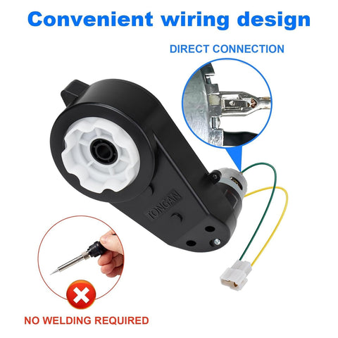 High Speed 12V Gearbox Replacement Kit For Ride On Toys And Kids Electric Cars 40000RPM Dual Motors Bolt In Universal 12mm Shaft Plug