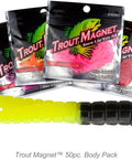 Split-Tail Grub Body Pack, 50-Count, For Trout, Bass, And Panfish, Bumblebee Color, Go-To Lure That Outfishes Most Stream Lures