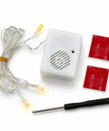 Sound Activated Halloween Fright Box With Three Glowing Led Lights And Scream Module To Trick Out Your Spooky Pumps And Yard Props Into Legit Nightmares That Really Hits Different At Any Party, featuring a compact ABS shell with LEDs.