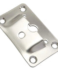 Built Tough Pair Of 304 Stainless Steel Removable Table Brackets With Chrome Coated Support Rods showing a silver mounting plate.