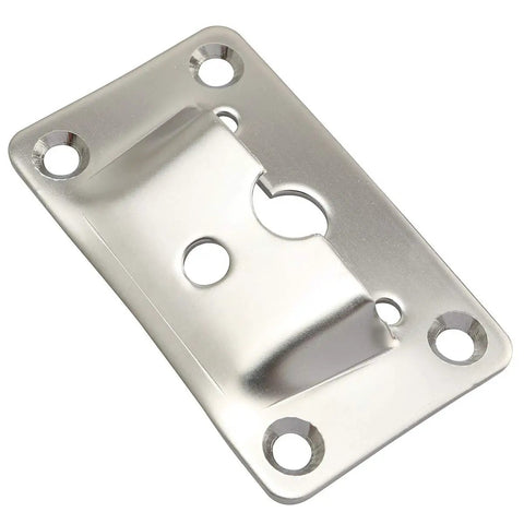 Built Tough Pair Of 304 Stainless Steel Removable Table Brackets With Chrome Coated Support Rods showing a silver mounting plate.