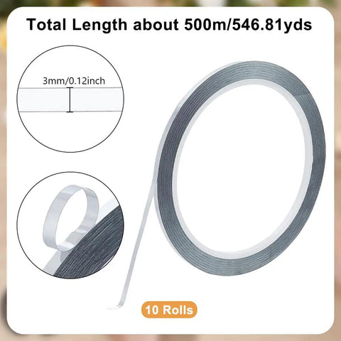 Premium Metallic Mirror Trim Tape Heavy Duty Pet Self Adhesive Roll Kicking Up Your Craft Game With Durable 546 Yard Run 3mm width