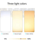 Image showcasing three light colors for JUDYSSY Led Flood Light Pir Motion Sensor 10W 20W 30W 50W 100W Ac220 IP66 Waterproof.