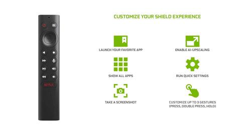 Motion Activated Remote With Voice Search, Backlit Buttons, Customizable Menu Shortcuts, IR Blaster For TV Control display