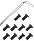 Black Stainless Steel Front Shock Absorber Screw Set For Electric Scooters Pro Grade Torque Calibrated Secure Installation Includes Hex Key