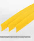 4 Inch Turkey Feather Arrow Vanes Left Wing Fletching 25 Pack Yellow For DIY Archery Arrows Target Practice And Hunting Lightweight Durable Shield Cut For Dope Accuracy close-up