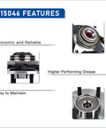 Close-up view of Front Wheel Hub And Bearing Assembly 515046 For 2004-2005 Ford F-150 4WD Heritage 6-Lug With ABS features.