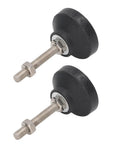Pair of M8 Leveling Mounts Adjustable Furniture Foot Pads With Rubber Base Heavy Duty Table Chair Leg Glides, side view