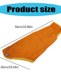 Tough As Nails Fire Resistant Welding Sleeves Built Tough For Mechanics And Spark Proof Arm Covers, 56cm long, orange fabric.