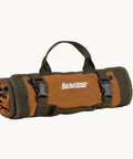 Rolled Grab-And-Go Super Roll Tool Roll With Six Zippered Pockets, Quick Release Buckles, and Metal Grommets for Fasteners and Bulk Parts