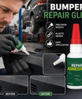 Heavy Duty Car Bumper Repair Adhesive And Quick Cure Auto Body Glue For Exterior Trim Sealing applied to car bumper crack