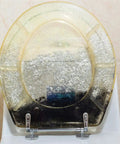 Beautiful Dolphin Toilet Seat With Soft Close Lid And Quick Release Hinges For Super Easy Daily Cleanup And A Total Bathroom Upgrade That Honestly Hits Different, oval resin seat with mosaic design.