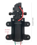 12 Volt Fresh Water Pump For RV Camper Boat And Lawn With Self Priming Diaphragm, 4.5 Liters Per Minute Flow And 110 Psi Adjustable Switch