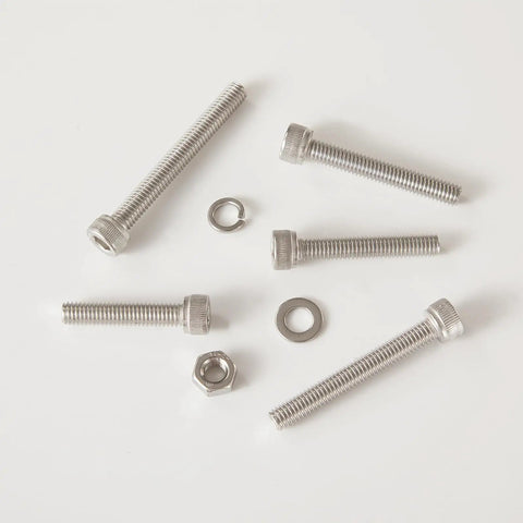 M6 Stainless Steel 304 Hex Socket Head Cap Screw And Bolt Assortment With Nuts And Lock Washers Heavy Duty Metric Allen Drive hardware set.