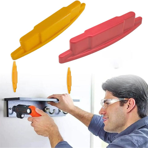 Lonfgrc High Sensitivity Magnetic Studs Sensors Tool for Drywalls and Wood Wall Builtin Technology Red with yellow and red tools.