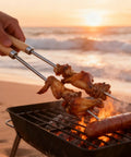Stainless Steel BBQ Forks For Grilling And Camping, Heavy Duty Forks With Heat Resistant Handle For Outdoor Barbecue by the beach