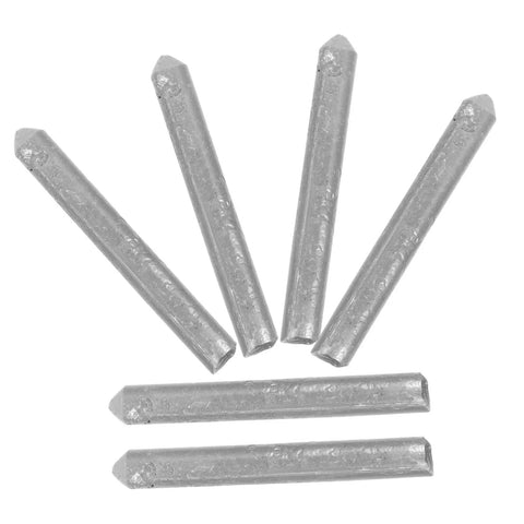 12 Pc Aluminum Filler Rods Welding Sticks for reliable low temp welds, six rods arranged fan-like, durable aluminum welding rods.