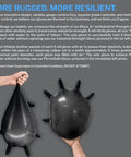 Black nitrile disposable gloves on inflated glove forms, textured, medium size