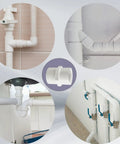 10 Pack One Half Inch NPT Female PVC Pipe Fittings Socket To Female Slip Coupling Sch40 White Plumbing Connectors Installed