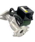 Premium 009-SF5 Recirculating Pump Keeps Your Home Happy With Slick 115V 1/8HP 3250 RPM Motor Churning Out 10 GPM Of Smooth Flow High Velocity Taco-Style Swap in stainless steel with green motor.