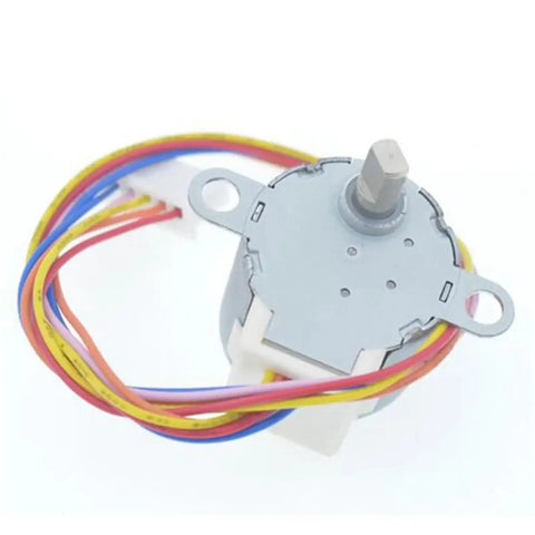 Top Notch 24BYJ48 DC Stepper Motor 12V Four Phase Gear Reduction Unit for Robotics And Automation Projects with wiring.