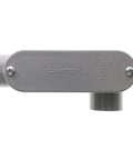 Pro Grade Non Metallic PVC Conduit Body Type LL 3/4 Inch Electrical wire routing fitting side view with screws