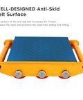 Heavy Duty Machinery Moving Skate Dolly 15T 33000Lbs with non-slip rubber belt for safe industrial equipment transport