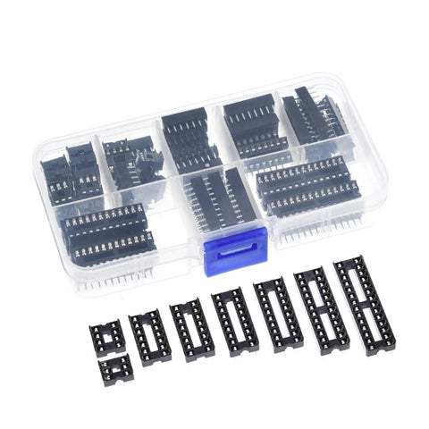 Grab This Insane 66 Pc DIP IC Socket Adapter Kit With Solder Type Design For 6 Through 28 Pin Chips And Make Your Electronics Soldering Jobs A Total Snap Today. 66-piece plastic socket kit