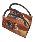 Tigers In The Desert Insulated Lunch Bag With Soft Cooler Tote For Men And Women, featuring tiger design and high-density fabric.