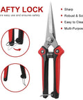 Workhorse Pruning Shears With Stainless Steel Blades And Ergonomic Non Slip Handles For Sharp Fast Cuts On Plants 8.1 Inch