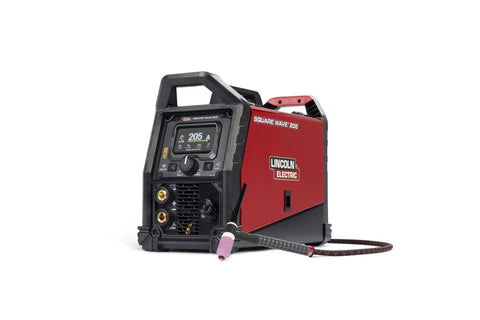 Square Wave 205 TIG Welder K5613 1 Portable TIG And Stick Welder for hobbyists, shown with attached handle and front panel controls.