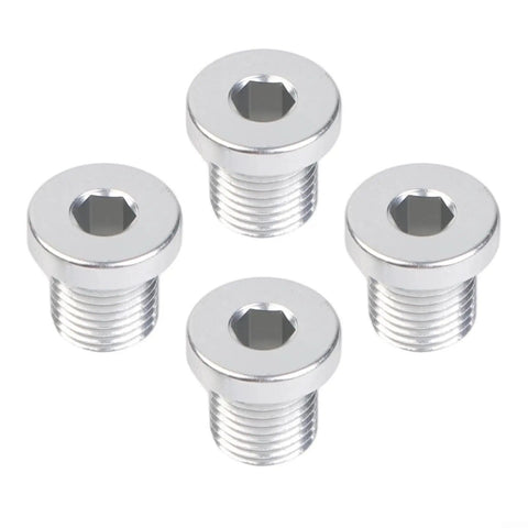 Rear Derailleur Hanger Bolts M10xP1.0 Thread, 13.8mm Length, Aluminum Alloy, Silver, 4 Pack for Bike Tail Hook and Chain Tensioner Installation
