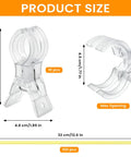 Balloon Arch Clips Kit With 100 Long Balloons 10 Clear Plastic Spring Clamps for Backdrops size dimensions