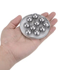 Set Of Ten 19mm Polished Carbon Steel Bearing Balls For Precision Fit And Budget Friendly Maintenance Great For Industrial Equipment Repair And Everyday Home DIY Projects. in hand