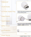 Hollywood Vanity Mirror Lights With 16 LED Bulbs, Dimmable Plug In, 3 Color Modes 300K 4000K 5000K, Stick Up Wall Mount details