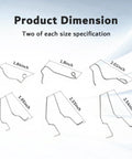 Universal Headlight Retaining Clip Set For H1 H3 H4 H7 Bulbs, 24 Pieces In 12 Sizes with product dimensions visible