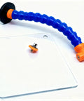 Magnetic Base Safety Guard with 8x6 Polycarbonate Shield and 15-Inch Reach Hose Arm for Lathes, Mills and Drill Presses