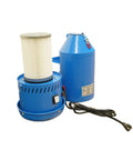 Badass 1.75 HP Dust Collector For Sand Blast Cabinet Reclamation Systems And Media Blasters, blue unit with filter and bin.