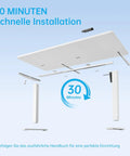 Next Level Electric Height Adjustable Desk With Memory Remote Ergonomic Sit Stand Computer Table parts showing easy assembly in 30 minutes.