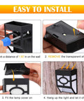 Installation steps for Outdoor Solar Wall Lights Set Of 8 With Dual Modes Warm White And Color Changing LEDs Waterproof.